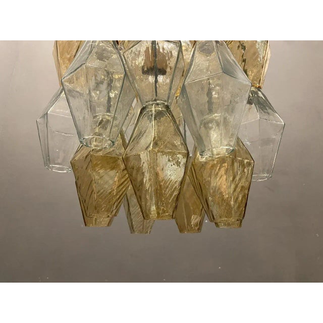 Murano Glass Polygon Light Pendants, 1980s, Set of 2 For Sale - Image 3 of 10