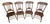 Vintage Solid Oak Carved Pressed-Back Dining Chairs, Set of 4, Early American Farmhouse For Sale