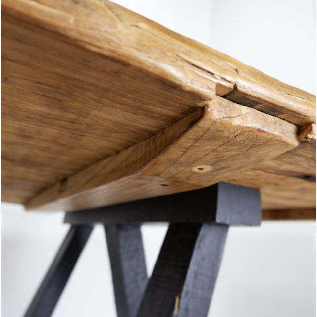 Large Dining Table Mounted on Black Handles, 1979, Set of 3 For Sale - Image 11 of 16