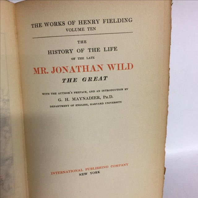 The Works of Henry Fielding 1903 Two Volumes For Sale - Image 9 of 11