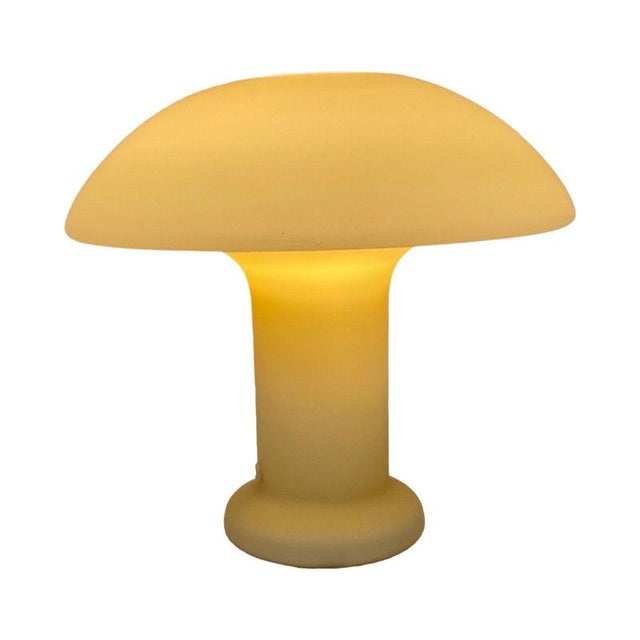 White Space Age Pop Art Model 496 Mushroom Lamp in Glass from Hustadt Lighting For Sale - Image 8 of 8
