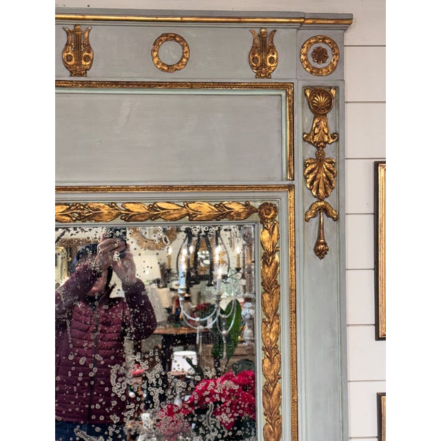Ornamental & Decorative Materials 19th Century French Trumeau Style Mirror For Sale - Image 7 of 9