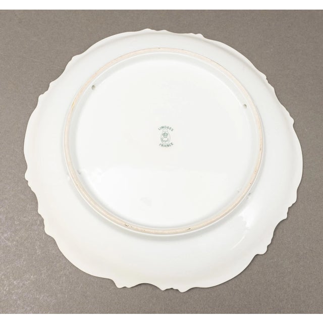 Mid 20th Century Royal Limoges France Signed Brahic Hand Painted Porcelain Fish Cabinet Plate For Sale - Image 4 of 7