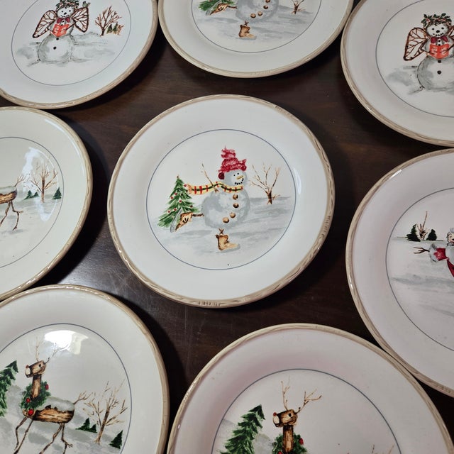 American Atelier Christmas Plates- Set of 22 For Sale - Image 12 of 16