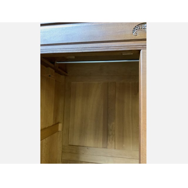 Wood Antique Art Deco Wardrobe, 1925 For Sale - Image 7 of 13