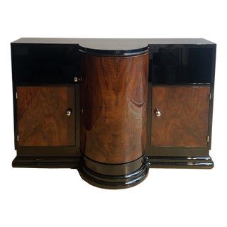 Art Deco Walnut Bar Cabinet, 1930 For Sale