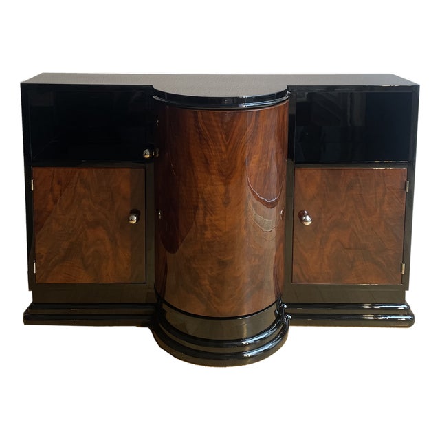 Art Deco Walnut Bar Cabinet, 1930 For Sale