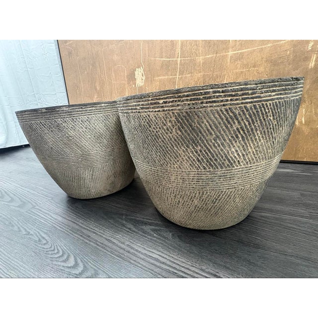 RH Restoration Hardware Vetro Round Side Table – 21" Diam., Set of 2 Dark Grey | 21" Diam. × 16"H | Pre-Owned Original RH...