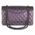 Chanel Purple Quilted Iridescent Lambskin Medium Classic Double Flap Bag For Sale - Image 4 of 9