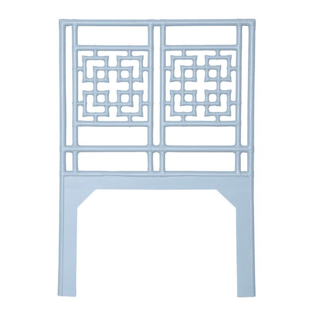 Coastal Palm Springs Platform Bed Twin, Light Blue For Sale - Image 3 of 7