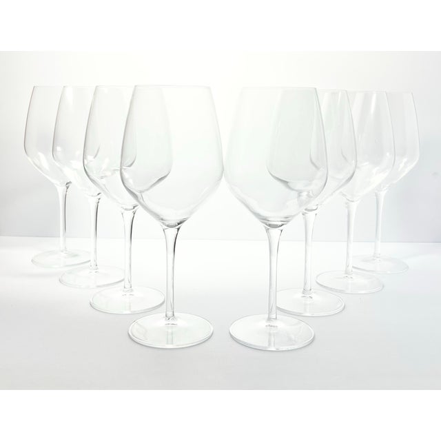 Luigi Bormioli “Atelier” Set of 8 Cabernet Wine Glasses 9 1/2” 23.75oz Signed Good condition. No chips, cracks, or...