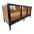 Vintage Black High-Gloss Lacquer Double-Caned Daybed With Custom Tiger Upholstery For Sale - Image 15 of 16