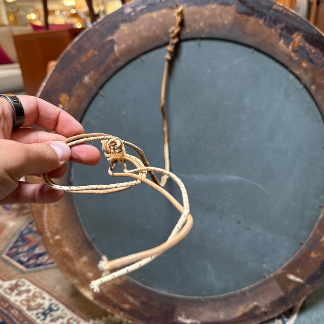 Early 20th Century Vintage Baroque Style Carved Round Wall Mirror For Sale - Image 5 of 12
