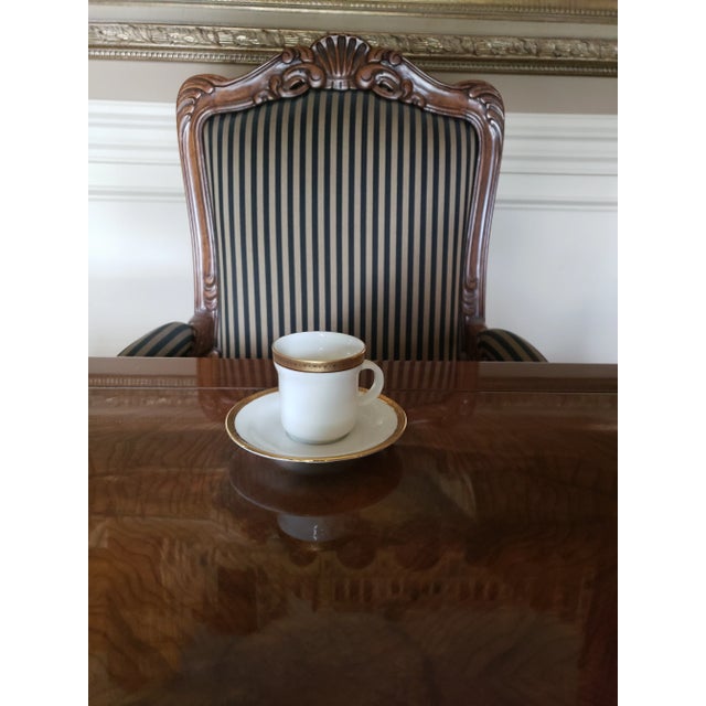 Stunning Italian Antique Richard Ginori Demitasse Cups with Saucers Set of 5