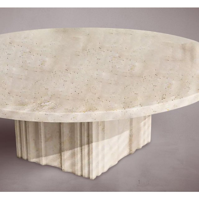Contemporary Le Château Travertine Coffee Table 35.4" For Sale - Image 3 of 3
