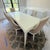 Expandable Dining Table and 6 Chairs from Thomasville A pretty set in Paper White finish making it perfect for a...