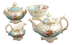 Antique Paris Tea Service, 1840, Set of 4