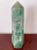 Asian Green Asian Crystal Marble Hexagonal Obelisk For Sale - Image 3 of 13