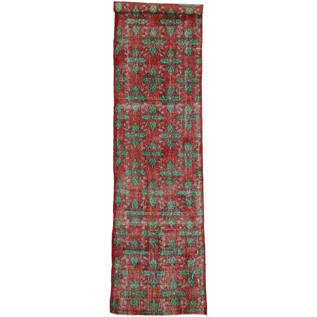 Mid 20th Century Vintage Turkish Sivas Runner - 02'09 x 11'03 For Sale - Image 10 of 10