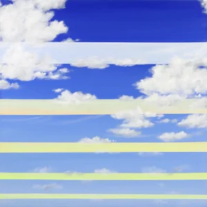 Abstract Geometric Skyscape Painting "Inspired Vision 1'' Original Artwork by Nichole McDaniel