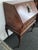 Wood 1920s Slant Top Queen Ann Desk Well Made Walnut Burl Writing Desk For Sale - Image 7 of 12