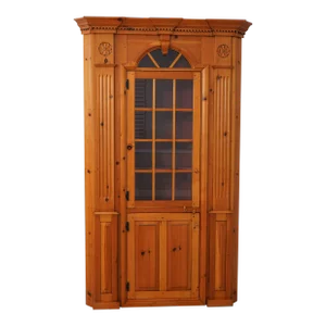 Stephen Von Hohen Country Pine Architectural Corner Cabinet