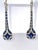 1960s 1960s Pair of Art Deco Sapphire and Diamond Drop Earrings For Sale - Image 5 of 10