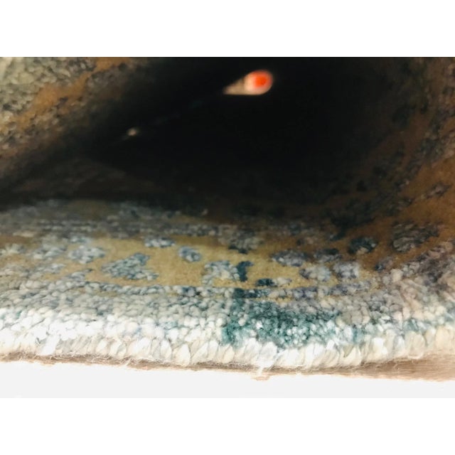 Indian Wool and Silk Rug, 1970s For Sale - Image 18 of 18