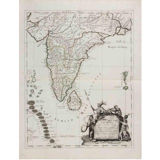 Giacomo Cantelli da Vignola, Penisola dell'India\., Etching, 1683 For Sale