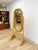 Hollywood Regency Vintage Coastal Hexagon Wicker Floor Mirror, Rattan Standing Full Length Mirror For Sale - Image 3 of 9