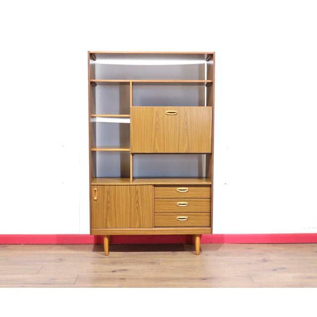 Mid Century Modern Vintage Schreiber Room Divider Display Cabinet For Sale - Image 4 of 15