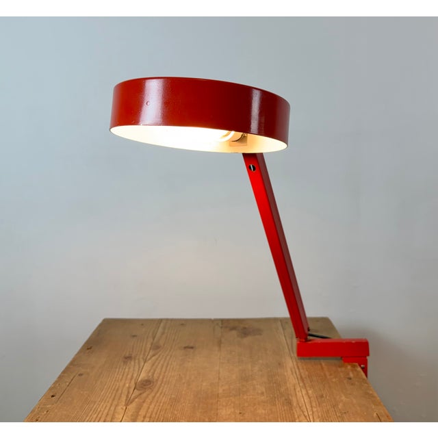 Vintage Adjustable Red Table Lamp, 1970s For Sale - Image 18 of 18