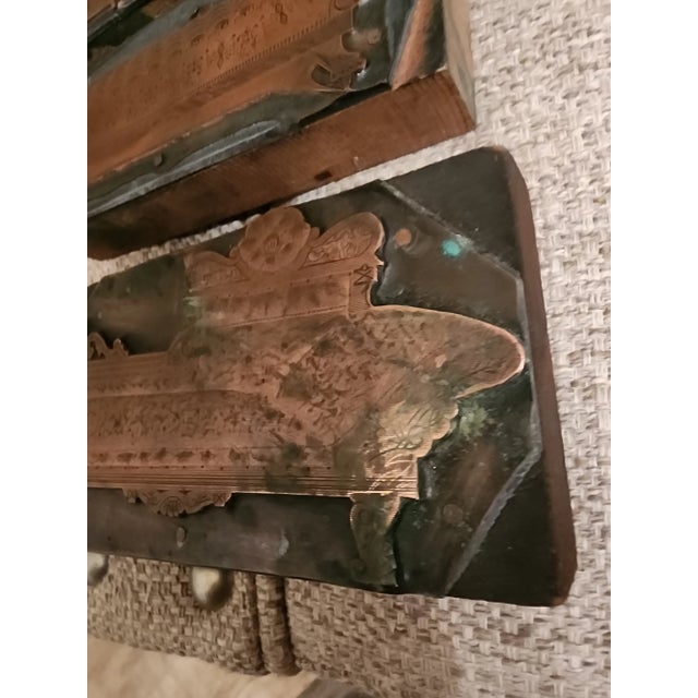 Three Antique Copper Printers Blocks For Sale In San Antonio - Image 6 of 6