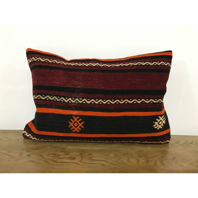 Vintage Turkish Anatolian Striped Pillow Cover For Sale In Phoenix - Image 6 of 6