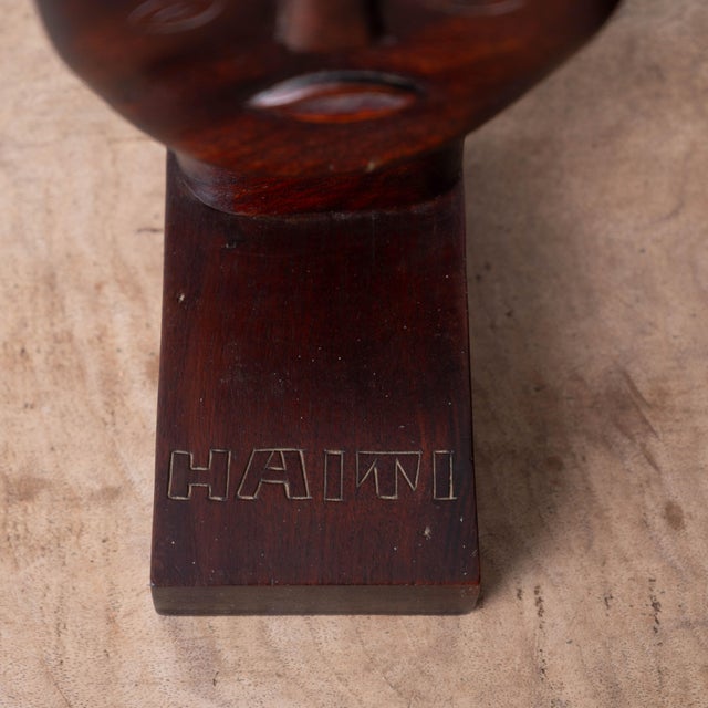 Pair of Carved Wood Haitian Modernist Bookends, C. 1960 For Sale - Image 10 of 12