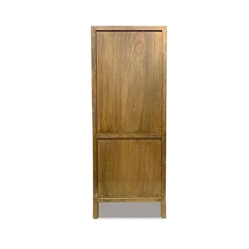 1980s 1980s Asian 5 Drawers Panel Doors Tall Cabinet For Sale - Image 5 of 5