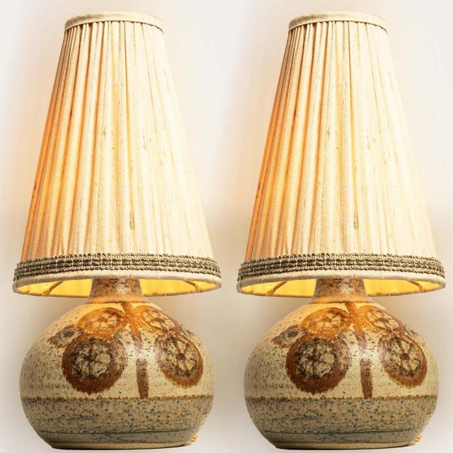 Ceramic Table Lamp attributed to Noomi Backhausen for Søholm, Denmark, 1970s For Sale - Image 3 of 16