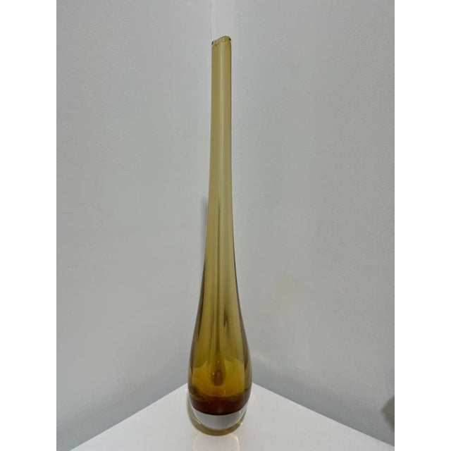 Glass Beautiful Murano Glass Goccia Vase For Sale - Image 7 of 8