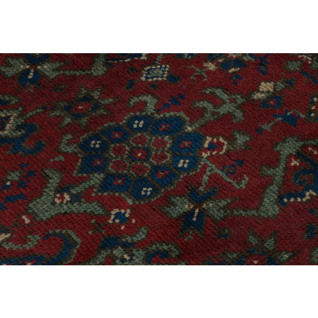 Late 18th Century Antique English Axminster Rug in Red With Floral Patterns, From Rug & Kilim For Sale - Image 5 of 8