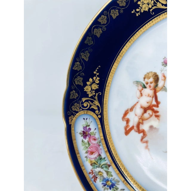 Traditional Set of 12, Sevres 19th C., Chateau Des Tuileries 1846 Louis Phillippe Plates For Sale - Image 3 of 8