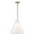 Thomas O'Brien for Visual Comfort Signature Katie Conical Pendant in Hand-Rubbed Antique Brass with White Glass For Sale