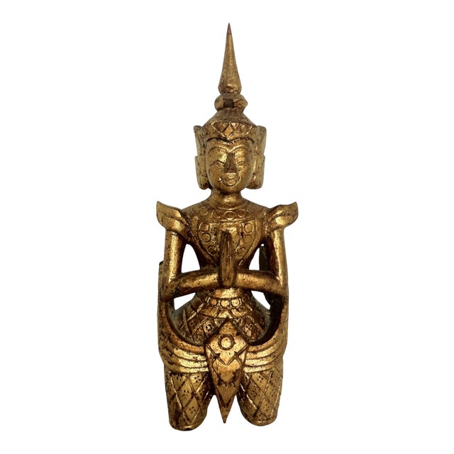 Early 20th Century Thai Giltwood Buddha For Sale
