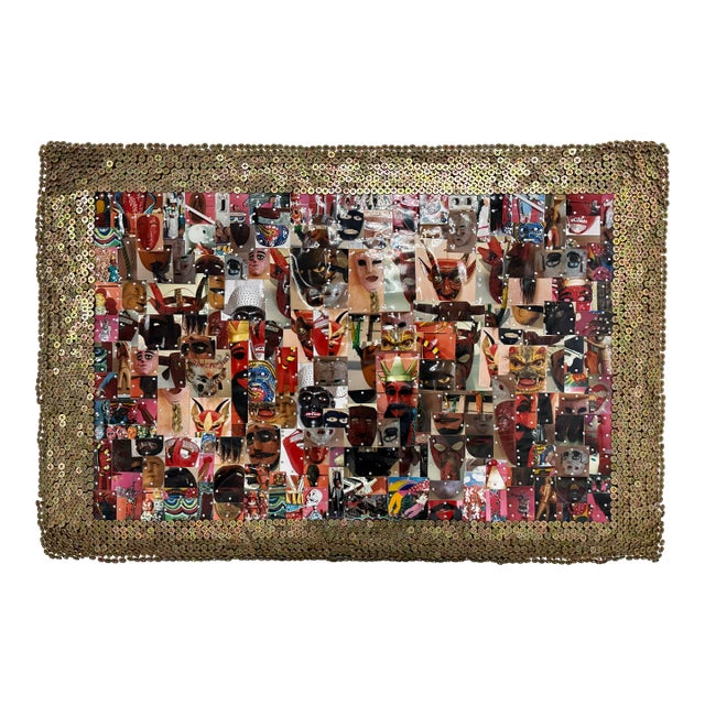 Robert Bagnasco Murray Las Mascaras Original Mixed Media, Circa 2001 For Sale