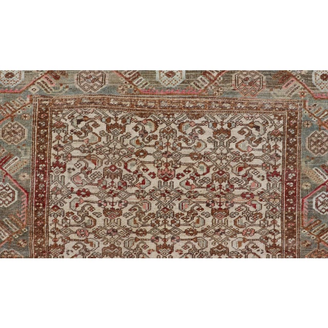 Textile Antique Persian Bidjar Rug With Dense All-Over Herati Design 4'3 X 6'5 For Sale - Image 7 of 12