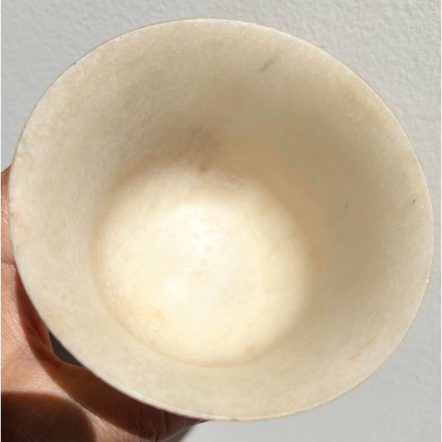 This is an unusual Antique Chinese Carved "Faux" Mutton Fat White Jade Bowl with Stand. I have been told that it looks...