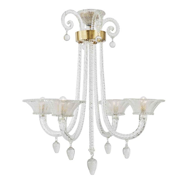 Vintage Blown Glass Chandelier, 1940s For Sale - Image 16 of 16