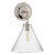 Thomas O'Brien for Visual Comfort Signature Katie Small Conical Sconce in Polished Nickel with Seeded Glass For Sale