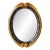 John Richard Oval Contemporary Mirror Black and Gold For Sale