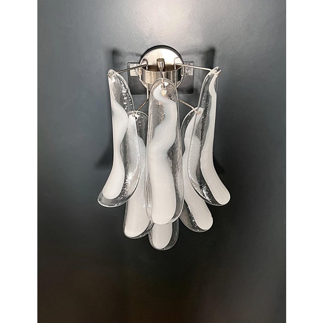 1990s Vintage Italian Murano Wall Lights from Mazzega, 1990, Set of 2 For Sale - Image 5 of 15