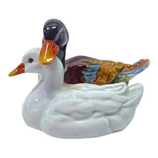 Antique Herend Intertwined Duck Figurine For Sale